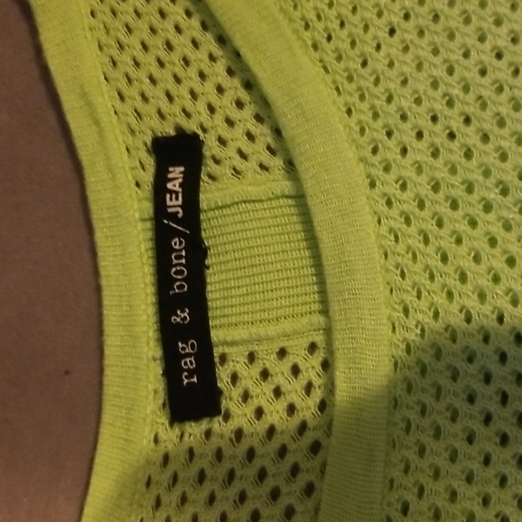 Rag & Bone See Through Lime Green Sweater GUC - Picture 2 of 5